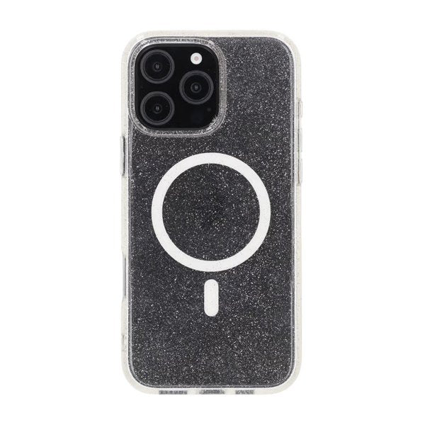 Rvelon iPhone 16 Pro Max Cover Glitter MagSafe Hvid