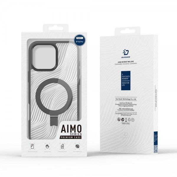 Dux Ducis iPhone 16 Pro Max Cover Aimo Series MagSafe Kickstand Sort