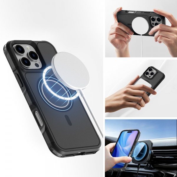 4smarts iPhone 16 Pro Max Cover Defend Etui Ultimag Sort