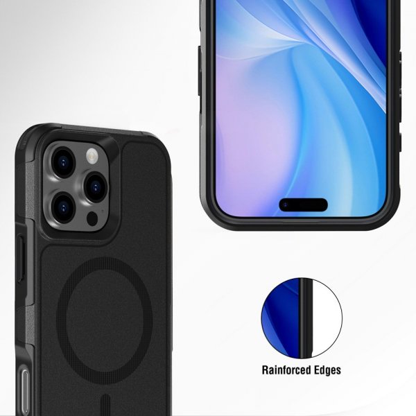 4smarts iPhone 16 Pro Max Cover Defend Etui Ultimag Sort