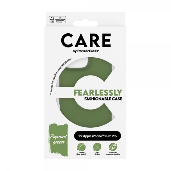 CARE by PanzerGlass iPhone 16 Pro Max Cover Moderne Grøn