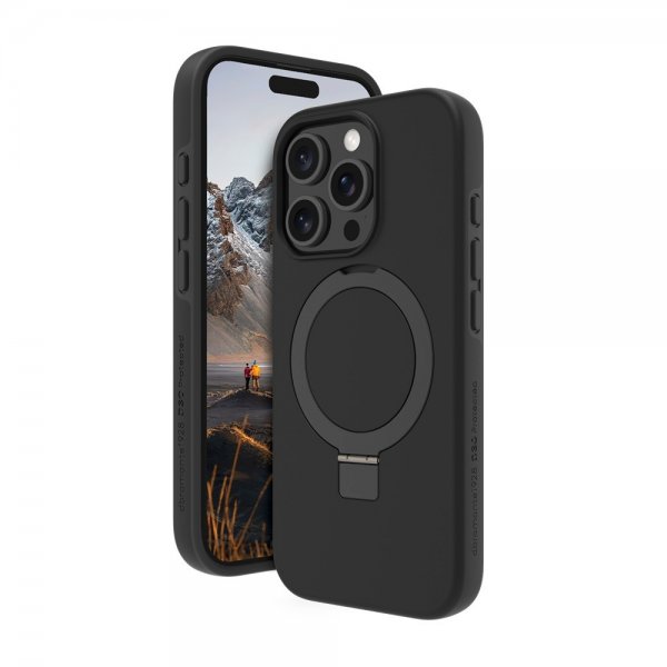 dbramante1928 iPhone 16 Pro Max Cover Iceland Ultra D3O MagSafe Kickstand Sort
