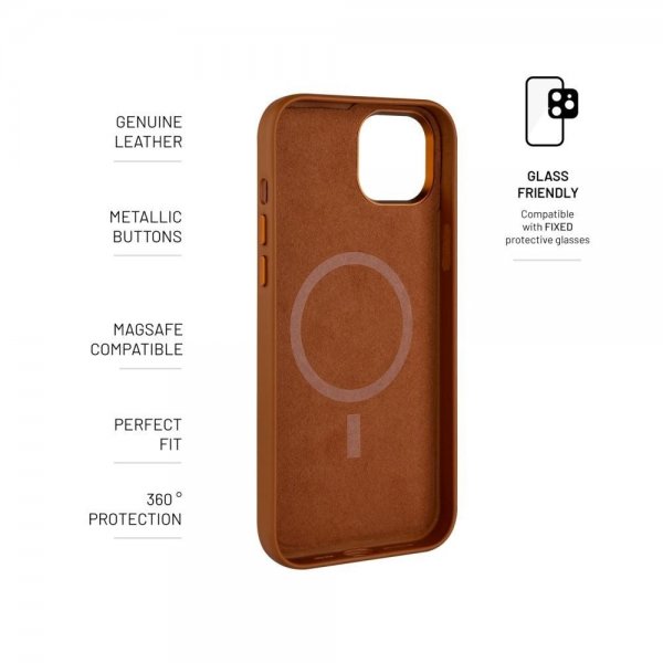 Fixed iPhone 16 Pro Max Cover MagLeather Brun