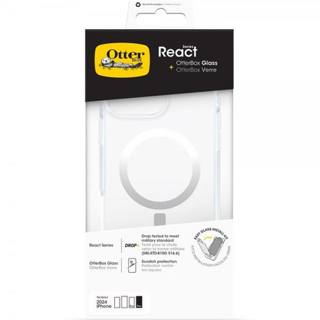 Otterbox iPhone 16 Pro Max Cover med Skærmbeskyttelse React MagSafe + Glass