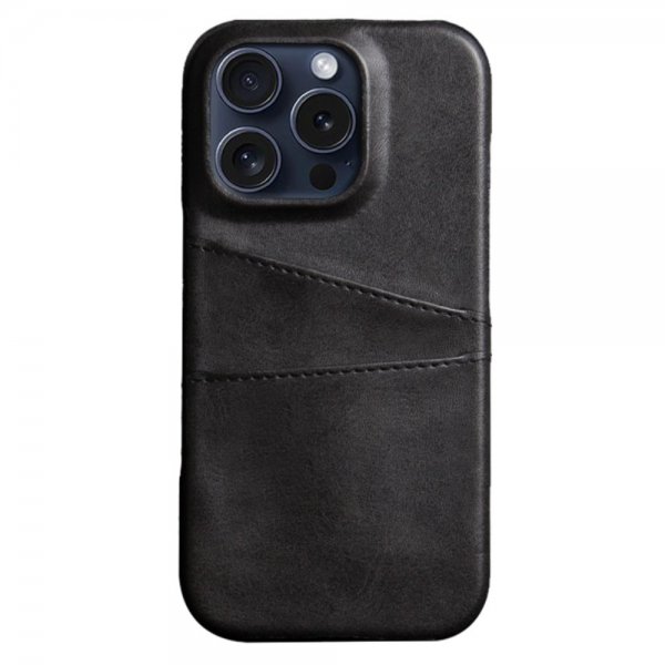 iPhone 16 Pro Max Cover med to Kortlommer Sort
