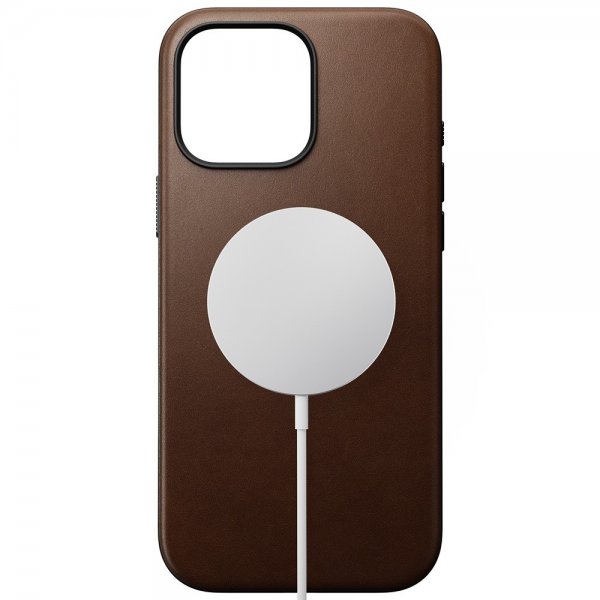 Nomad iPhone 16 Pro Max Cover Modern Leather Case Brun