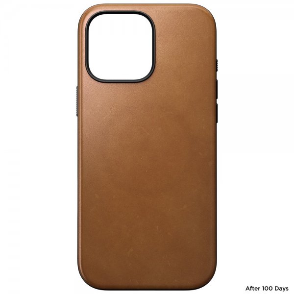 Nomad iPhone 16 Pro Max Cover Modern Leather Case English Tan