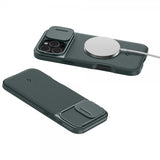Spigen iPhone 16 Pro Max Cover Optik Armor MagFit Abyss Green
