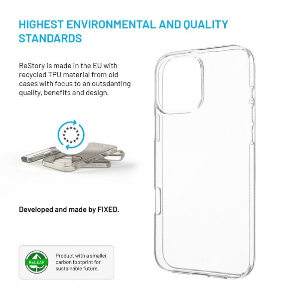 Fixed iPhone 16 Pro Max Cover ReStory Transparent