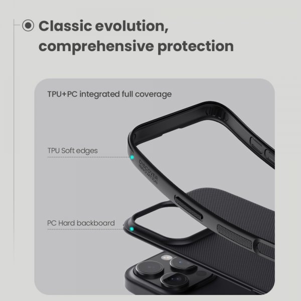 Nillkin iPhone 16 Pro Max Cover Super Frosted Shield Pro MagSafe Sort