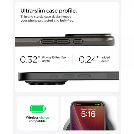 Spigen iPhone 16 Pro Max Cover Thin Fit MagFit Gunmetal