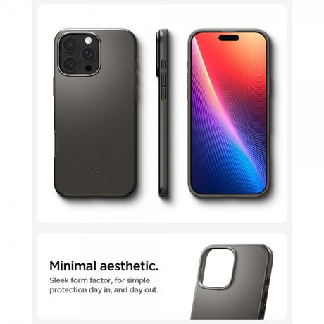 Spigen iPhone 16 Pro Max Cover Thin Fit MagFit Gunmetal