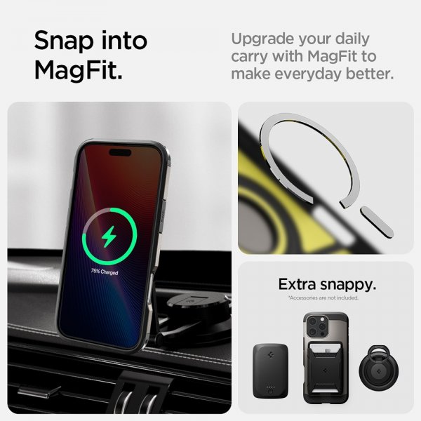 Spigen iPhone 16 Pro Max Cover Tough Armor MagFit Gunmetal