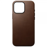 Nomad iPhone 16 Pro Max Cover Traditional Leather Case Brun
