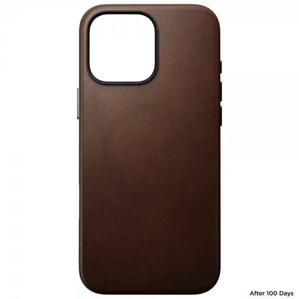Nomad iPhone 16 Pro Max Cover Traditional Leather Case Brun