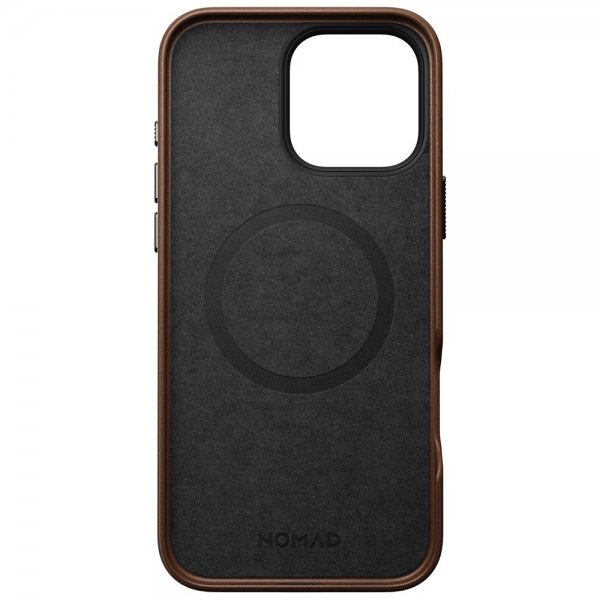 Nomad iPhone 16 Pro Max Cover Traditional Leather Case Brun