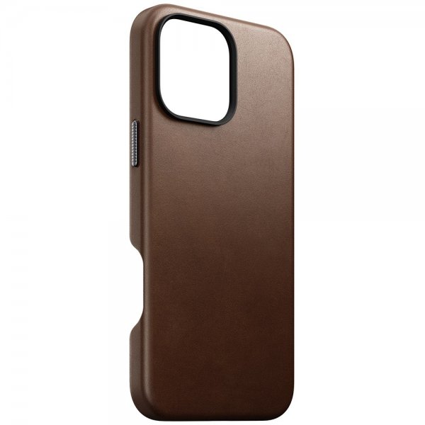 Nomad iPhone 16 Pro Max Cover Traditional Leather Case Brun