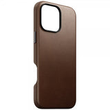 Nomad iPhone 16 Pro Max Cover Traditional Leather Case Brun
