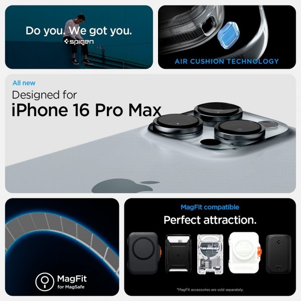 Spigen iPhone 16 Pro Max Cover Ultra Hybrid T MagFit Frost Black