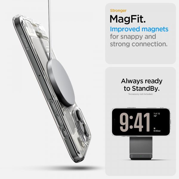 Spigen iPhone 16 Pro Max Cover Ultra Hybrid Zero One MagFit Natural Titanium