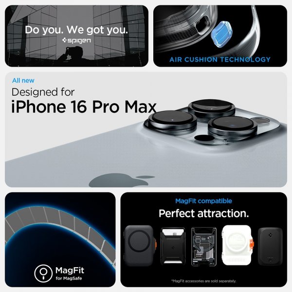 Spigen iPhone 16 Pro Max Cover Ultra Hybrid Zero One MagFit Sort
