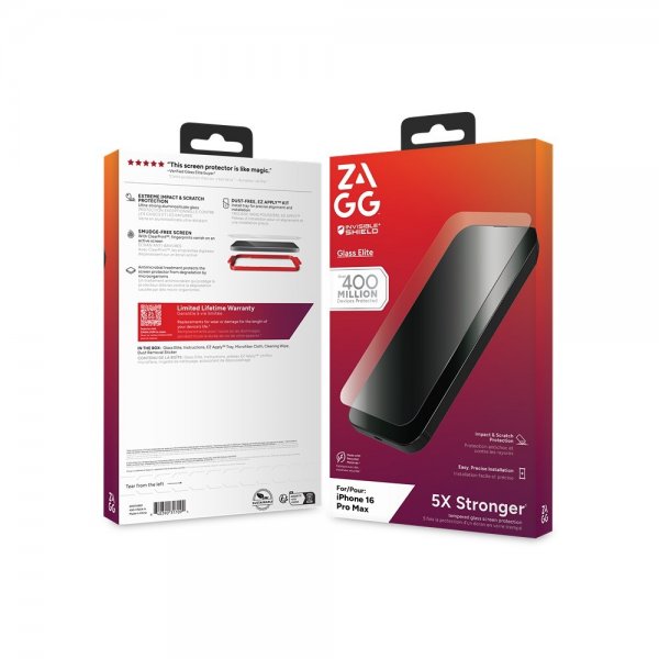 ZAGG InvisibleShield iPhone 16 Pro Max Skærmbeskyttelse Glass Elite