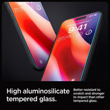 Spigen iPhone 16 Pro Max/iPhone 17 Pro Max Skærmbeskyttelse GLAS.tR EZ Fit 2-pak