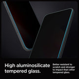Spigen iPhone 16 Pro Max/iPhone 17 Pro Max Skærmbeskyttelse GLAS.tR EZ Fit Privacy 2-pak