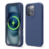 Rvelon iPhone 16 Pro Cover Silikone MagSafe Mørkeblå