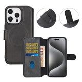 Rvelon iPhone 16 Pro Cover 4 Kortlommer MagSafe Sort