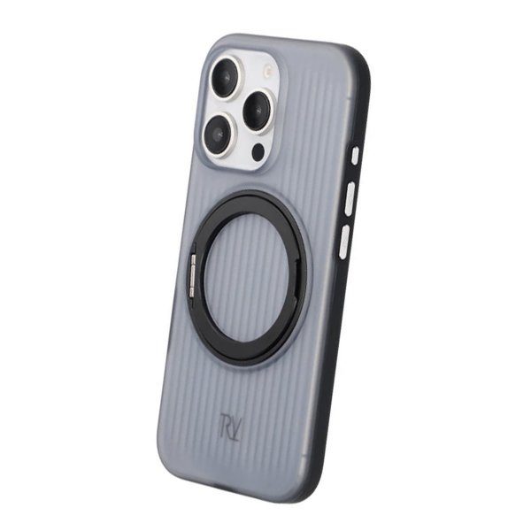Rvelon iPhone 16 Pro Cover Roterbart MagSafe Stativ Sort