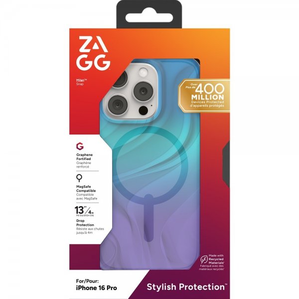 ZAGG iPhone 16 Pro Cover Milan Snap Deep Aurora
