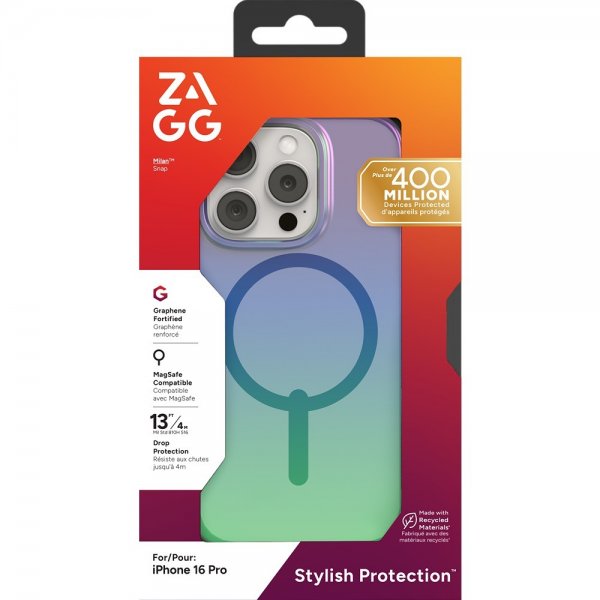 ZAGG iPhone 16 Pro Cover Milan Snap Raven Feather