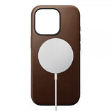 Nomad iPhone 16 Pro Cover Modern Leather Case Brun
