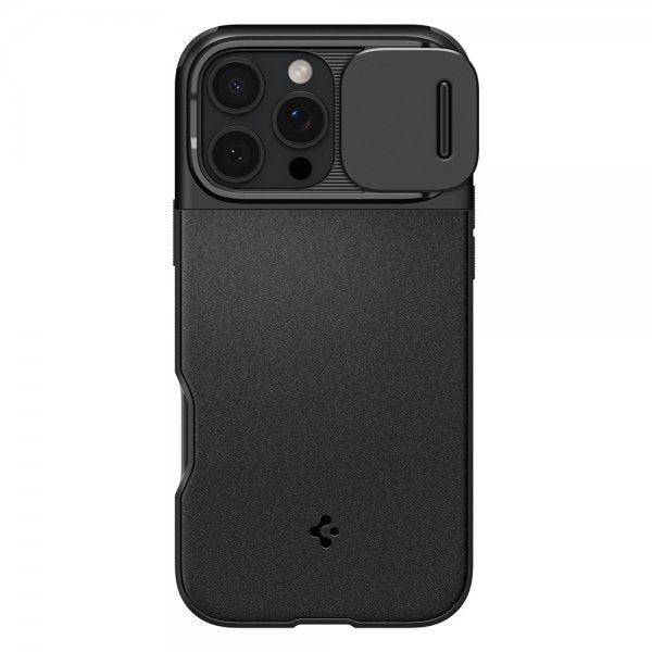 Spigen iPhone 16 Pro Cover Optik Armor MagFit Sort