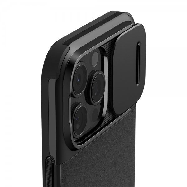 Spigen iPhone 16 Pro Cover Optik Armor MagFit Sort