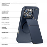 Dux Ducis iPhone 16 Pro Cover Rafi II Series MagSafe Blå