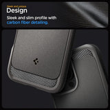 Spigen iPhone 16 Pro Cover Rugged Armor MagFit Grå