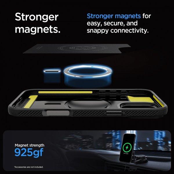 Spigen iPhone 16 Pro Cover Rugged Armor MagFit Grå