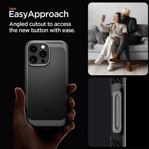 Spigen iPhone 16 Pro Cover Rugged Armor MagFit Mat Sort