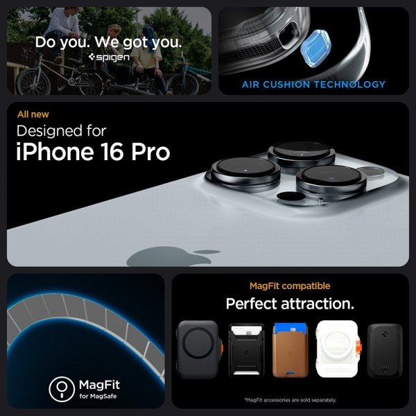 Spigen iPhone 16 Pro Cover Rugged Armor MagFit Mat Sort