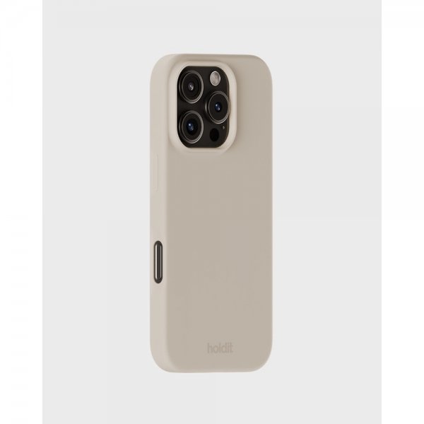 holdit iPhone 16 Pro Cover Silikone Light Beige