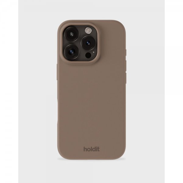 holdit iPhone 16 Pro Cover Silikone Mocha Brown