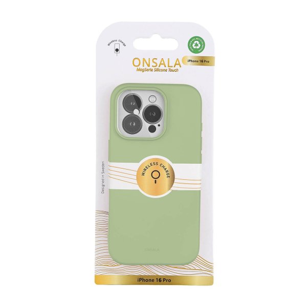 Onsala iPhone 16 Pro Cover Silikonefølelse Lime
