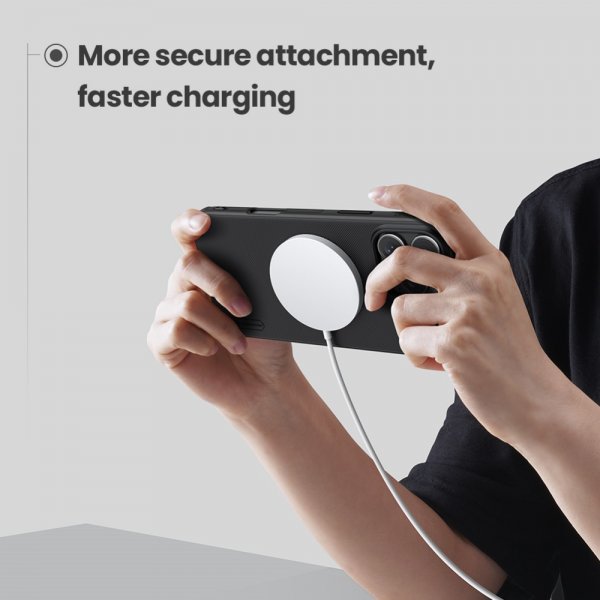 Nillkin iPhone 16 Pro Cover Super Frosted Shield Pro MagSafe Blå