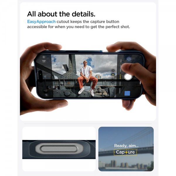 Spigen iPhone 16 Pro Cover Thin Fit MagFit Metal Slate