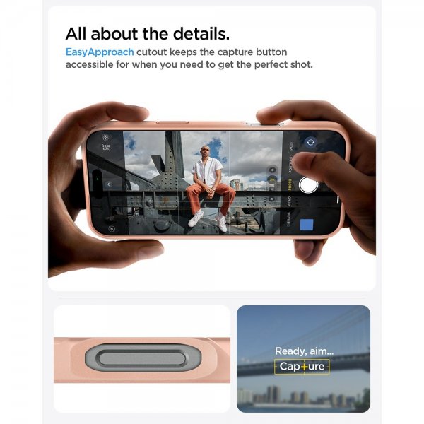 Spigen iPhone 16 Pro Cover Thin Fit MagFit Rose Titanium