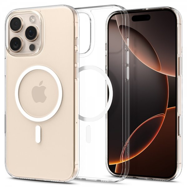 Spigen iPhone 16 Pro Cover Thin Fit T MagFit Clear White