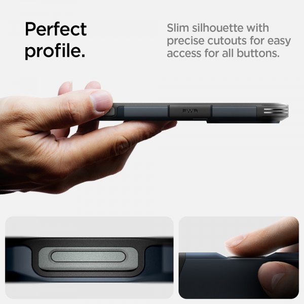 Spigen iPhone 16 Pro Cover Tough Armor MagFit Metal Slate