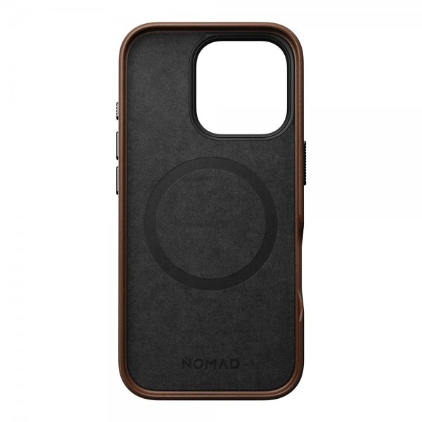Nomad iPhone 16 Pro Cover Traditional Leather Case Brun